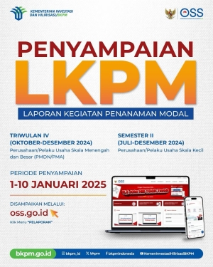 Penyampaian LKPM Triwulan IV Tahun 2024