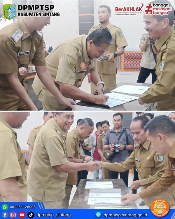 Perjanjian Kinerja DPMPTSP Sintang 2025-2029: Kadis DPMTPSP Tandatangani Komitmen Strategis