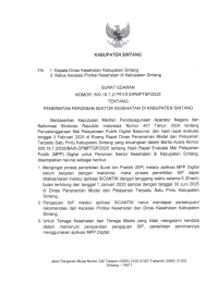 Surat Edaran: Penerbitan Perizinan Sektor Kesehatan di Kabupaten Sintang