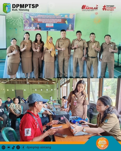 DPMPTSP Sintang Regency Conducts KAIN IKAT Capacity Building and MSE Licensing Services in Lundang Baru Village