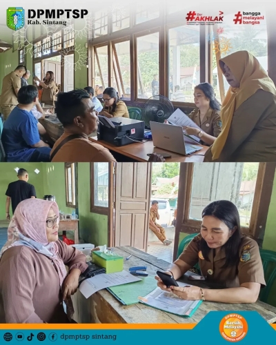 DPMPTSP Kabupaten Sintang Laksanakan Peningkatan Kapasitas KAIN IKAT dan Layanan Perizinan UMK di Desa Lundang Baru